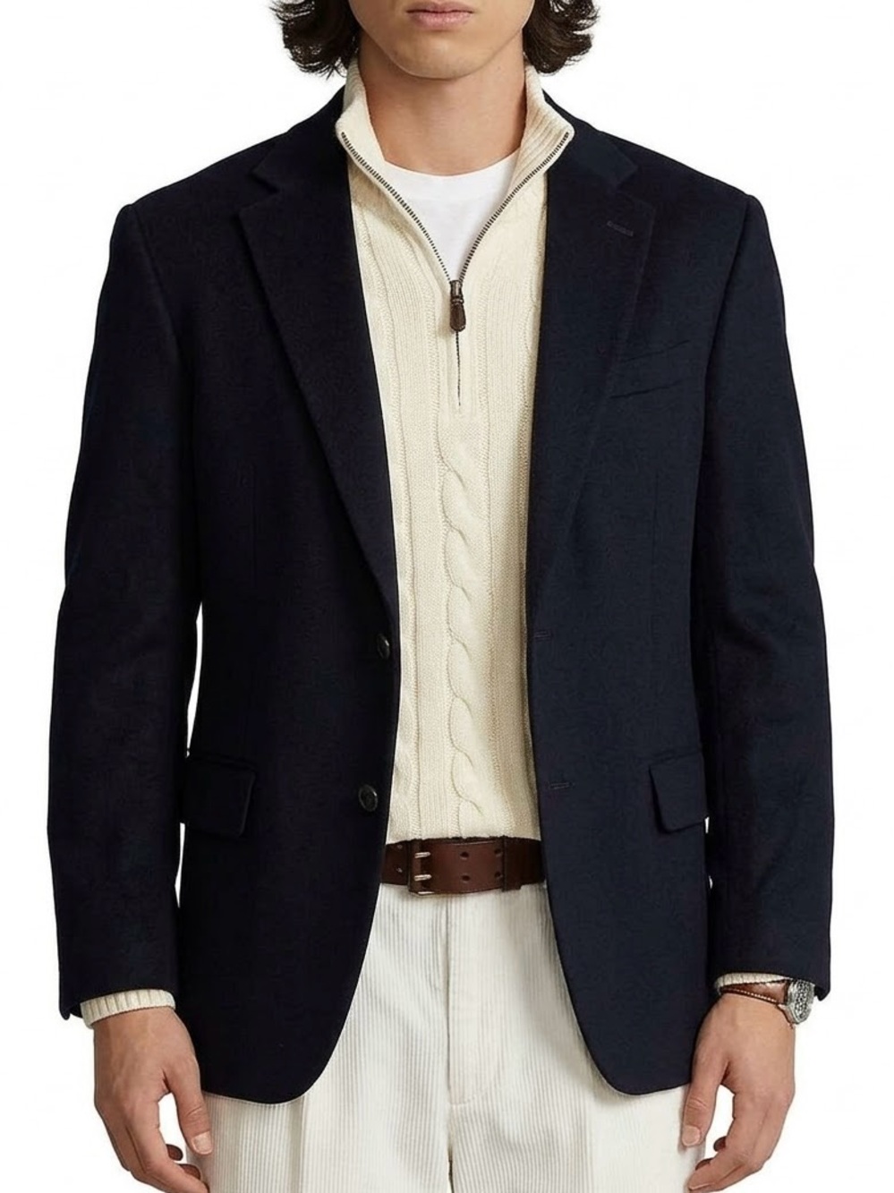 Oscar De La Renta Black Cashmere/Wool Sport Coat Blazer size 46R XL Quiet Luxury